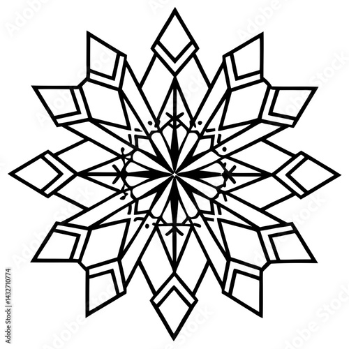 Winter-themed crystal mandala