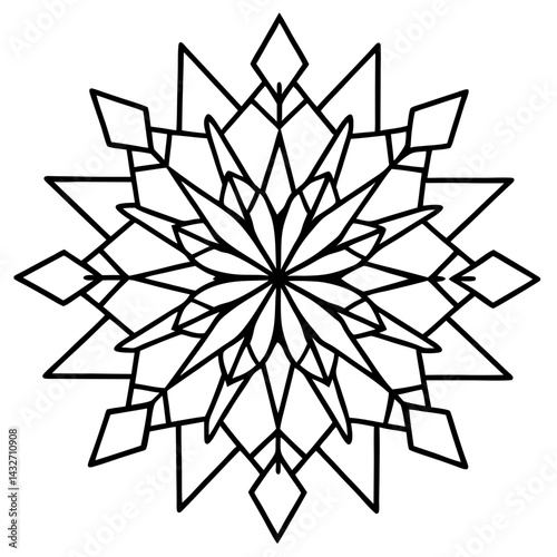 Winter-themed crystal mandala
