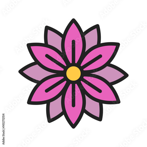Aster icon vector image. Suitable for mobile apps, web apps and print media.