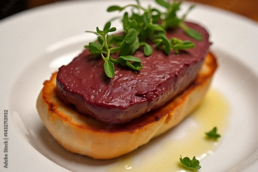 Gourmet cooking event featuring tender beef on toast cozy kitchen culinary art close-up shot Gourmet cooking event featuring tender beef on toast cozy kitchen culinary art close-up shot