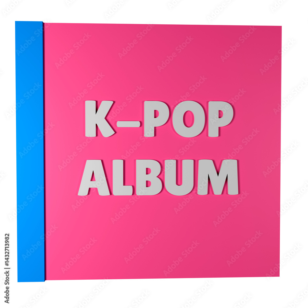 Music album of k-pop group. 3D rendering Music album of k-pop group. 3D rendering