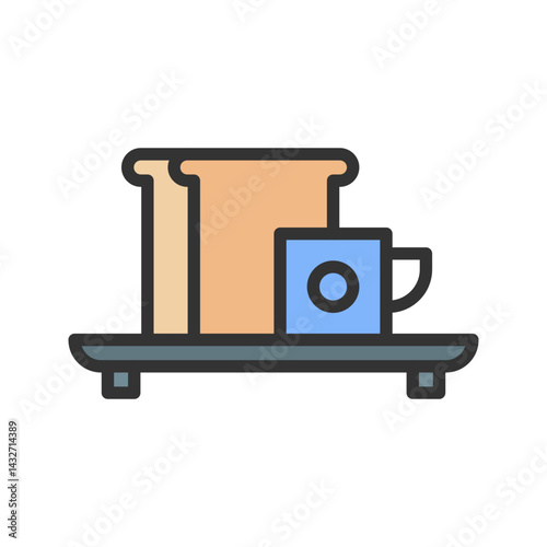 Breakfast icon vector image. Suitable for mobile apps, web apps and print media.