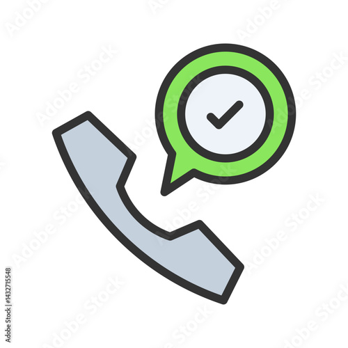 Call Approved icon vector image. Suitable for mobile apps, web apps and print media.