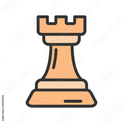 Chess piece icon vector image. Suitable for mobile apps, web apps and print media.