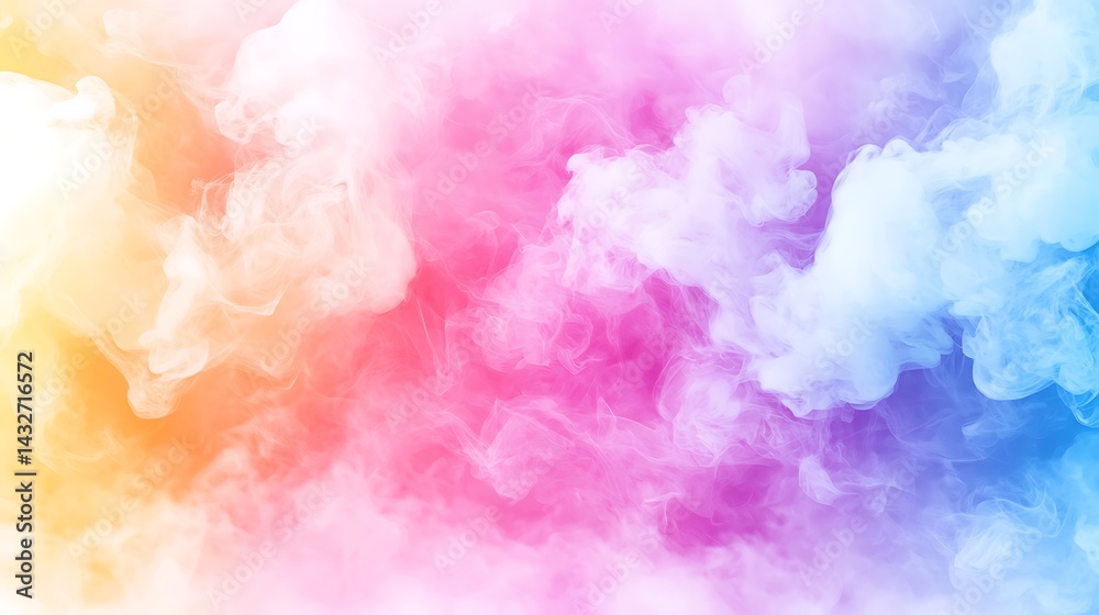 Fototapeta premium Abstract Pastel Rainbow Cloud Background