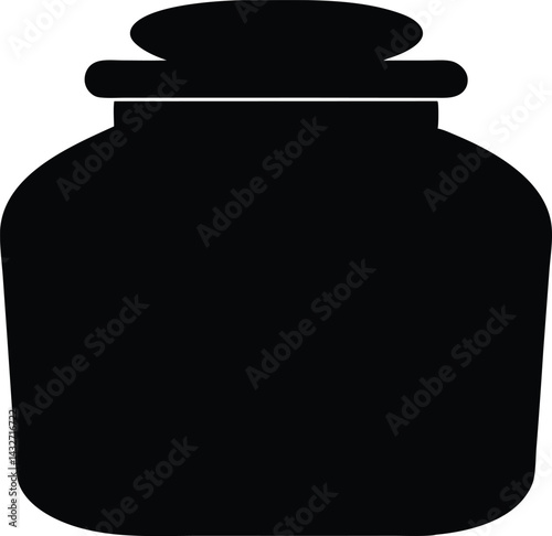 jar bottle black silhouette vector, mason jar silhouette 