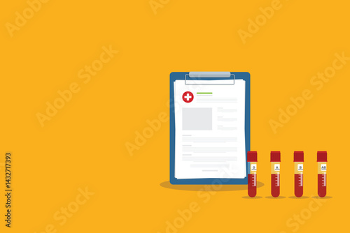 Blood medical test tubes icon. Blood donation concept	