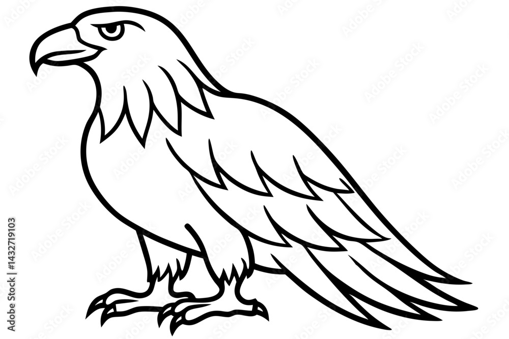 Obraz premium Minimalist Eagle Vector