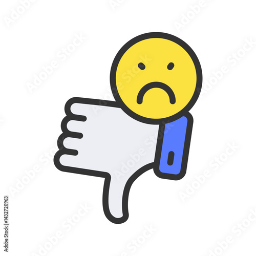 Dissatisfied icon vector image. Suitable for mobile apps, web apps and print media.