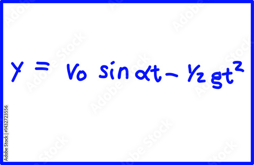 physics formula for parabolic motion, Path in the y-axis direction