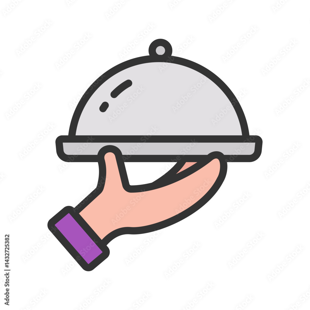 Food Tray icon vector image. Suitable for mobile apps, web apps and print media. Food Tray icon vector image. Suitable for mobile apps, web apps and print media.