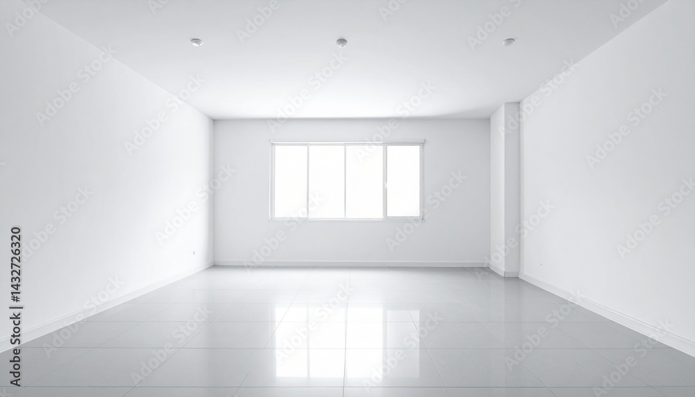 Empty room with white background Empty room with white background