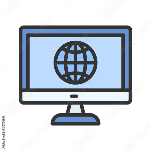 Global Education icon vector image. Suitable for mobile apps, web apps and print media.