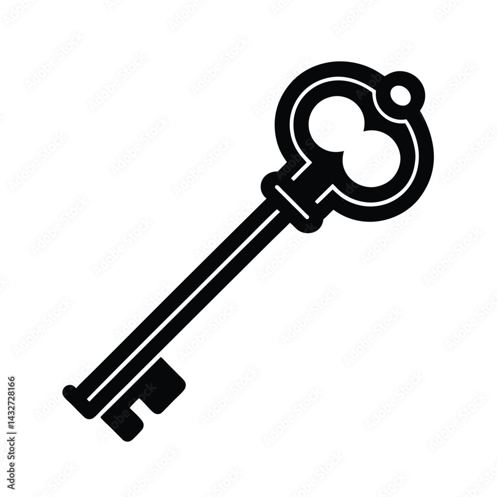 Key Icon Vector Illustration Key Icon Vector Illustration