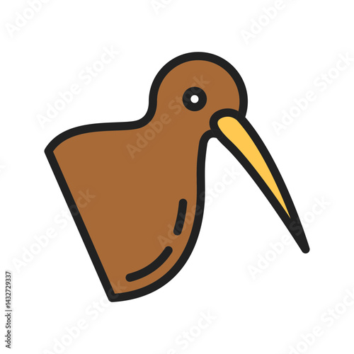 Kiwi icon vector image. Suitable for mobile apps, web apps and print media.
