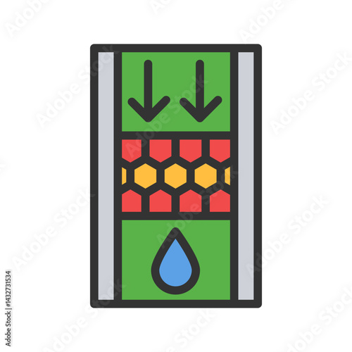 Nanofiltration icon vector image. Suitable for mobile apps, web apps and print media.