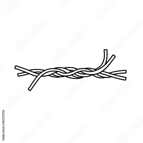 Twisted wire icon in outline style for construction use