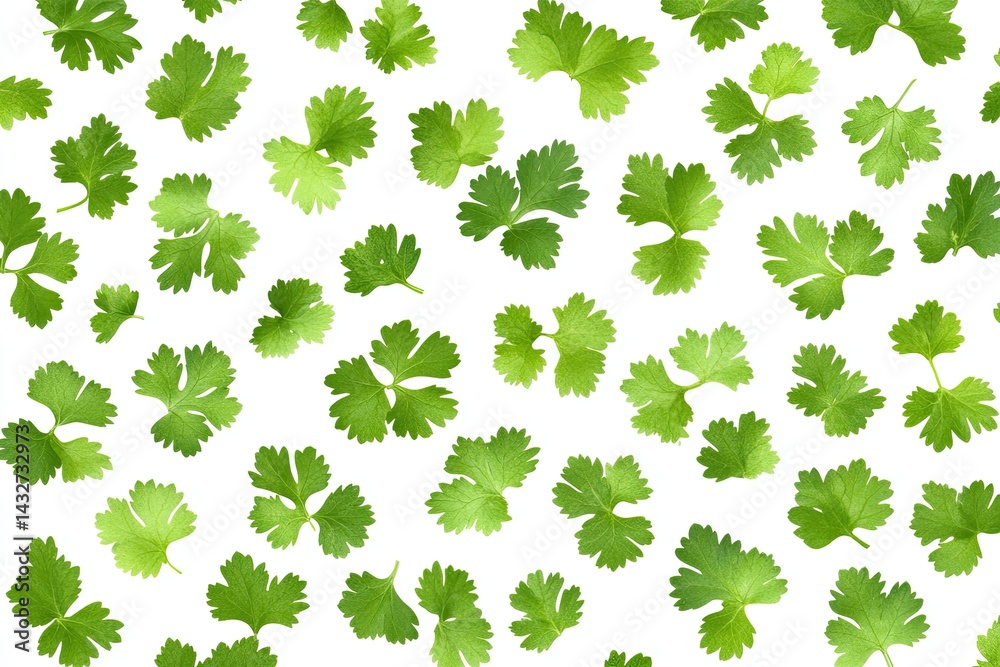 Fresh cilantro leaves pattern Fresh cilantro leaves pattern
