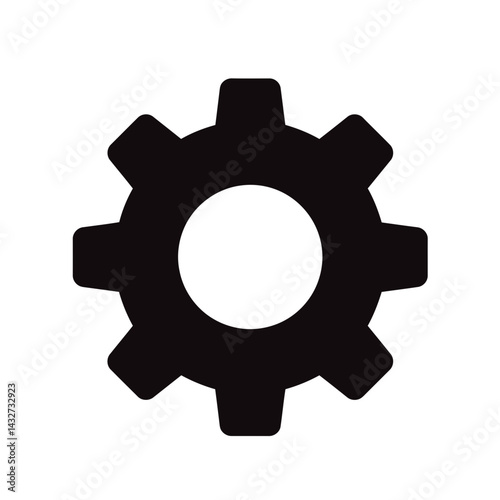 Mechanism Gear Cogwheel Engineering Design Icon, Simple Machine Illustration