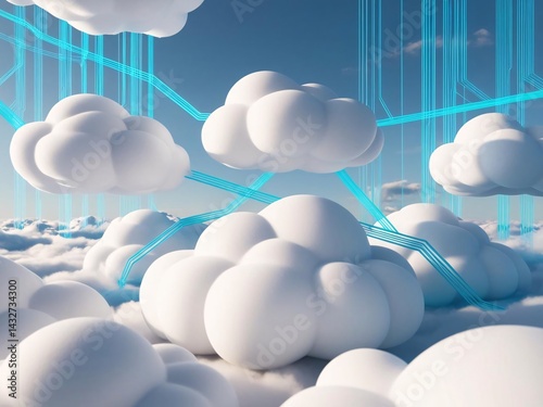 White Cloud Data Network Connecting to Blue Sky