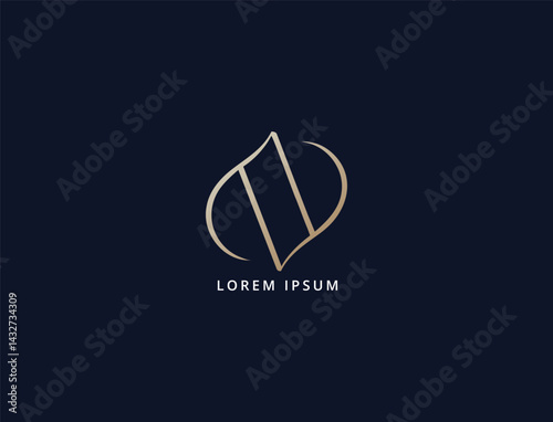 Unique VV luxury minimalist lettering typo, vv royal brand logo design