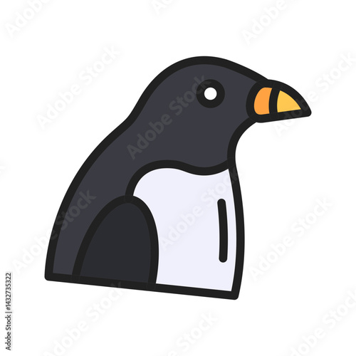 Penguin icon vector image. Suitable for mobile apps, web apps and print media.