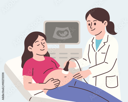 A Pregnant Woman Came to the Doctor to have an Ultrasound