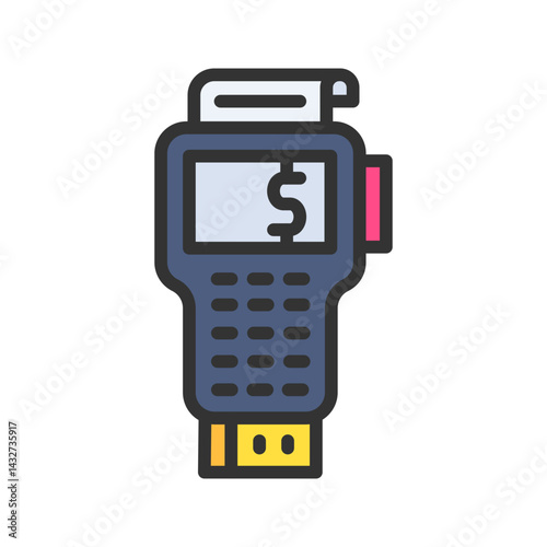 Post Terminal icon vector image. Suitable for mobile apps, web apps and print media.