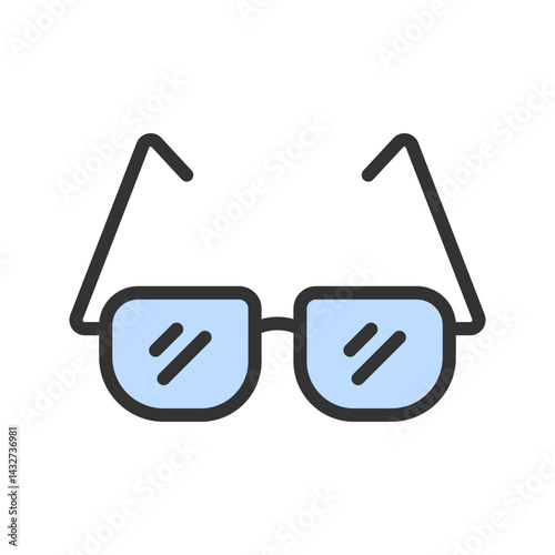 Reading Glasses icon vector image. Suitable for mobile apps, web apps and print media.