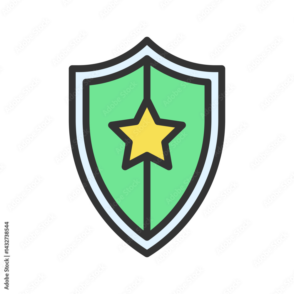 Shield icon vector image. Suitable for mobile apps, web apps and print media. Shield icon vector image. Suitable for mobile apps, web apps and print media.