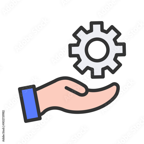 Technical Service icon vector image. Suitable for mobile apps, web apps and print media.