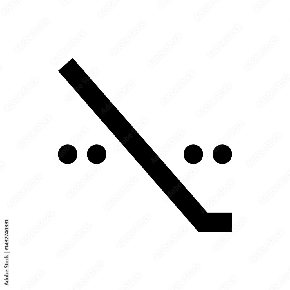 Diagonal line intersecting with four circles arranged in two pairs on a white background design art Diagonal line intersecting with four circles arranged in two pairs on a white background design art