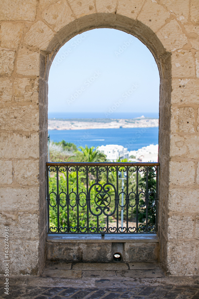 Seaview across the island of Malta and Gozo