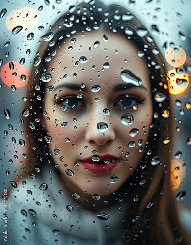 Obraz na płótnie Rainy Day Gaze w salonie