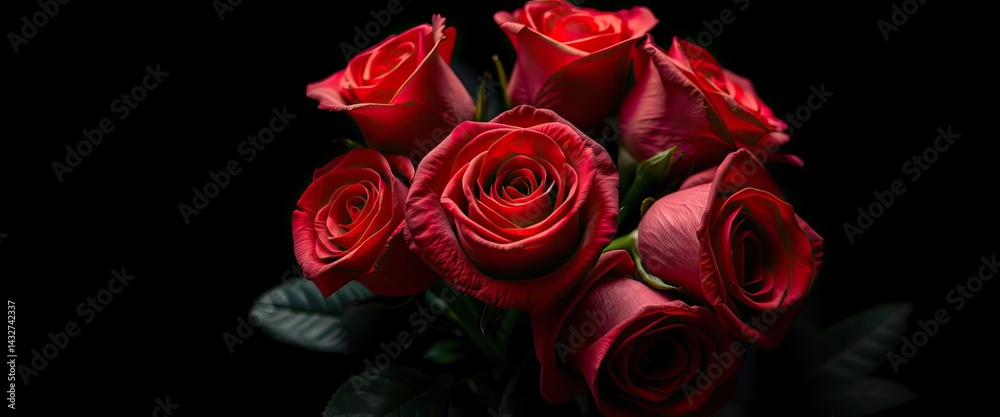 Dark Red Roses Bouquet