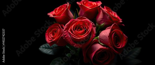 Obraz na płótnie Dark Red Roses Bouquet w salonie