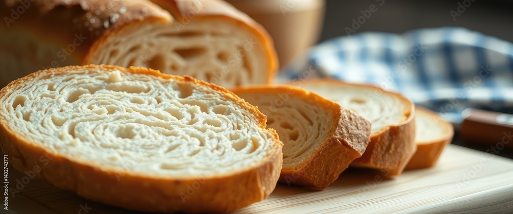 Slices of golden bread