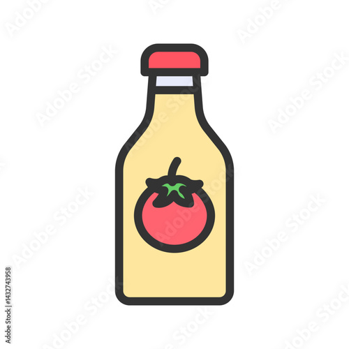 Tomato Sauce icon vector image. Suitable for mobile apps, web apps and print media.