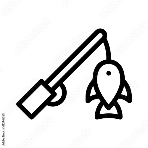 fishing rod line icon