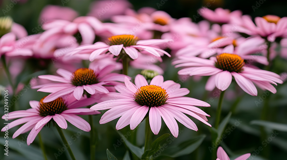 Obraz premium pink echinacea flowers