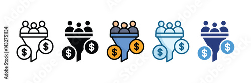 Lead Generation Icon Set Multiple Style Collection