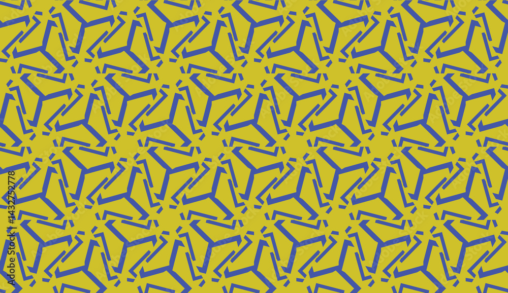 Vector illustration with modern decorative pattern in triangles style. Illusion curved line. For interior wallpaper, smart design, fashion print Vector illustration with modern decorative pattern in triangles style. Illusion curved line. For interior wallpaper, smart design, fashion print