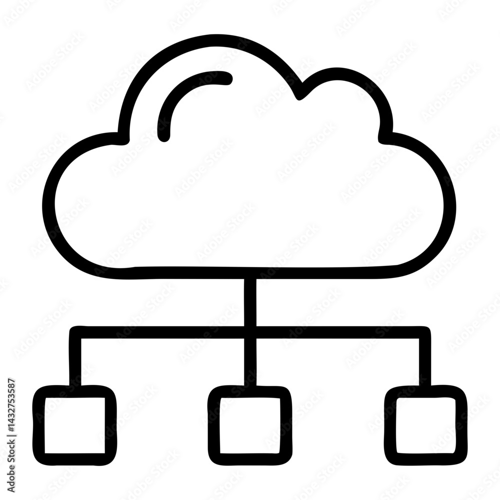 cloud computing black vector icon on transparent background cloud computing black vector icon on transparent background