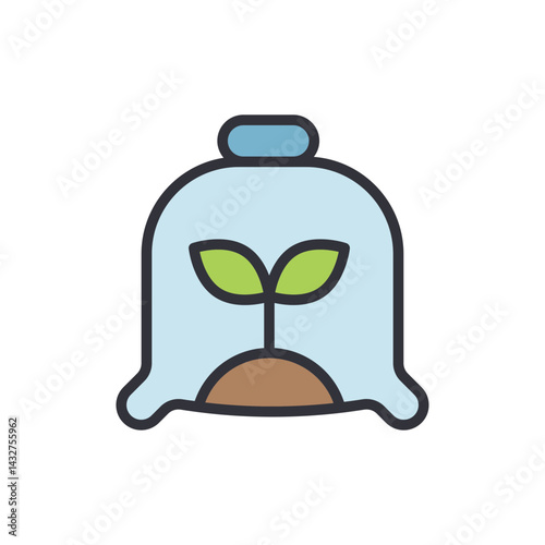 Compost colored icons, minimalist vector illustration ,simple transparent graphic element .Isolated on white background