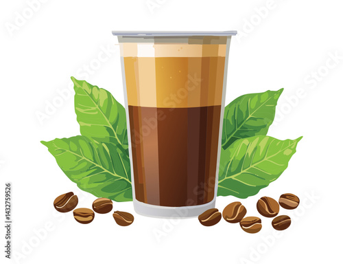 Cup of Coffee with Beans