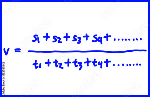 KINEMATICS AND DYNAMICS OF LINEAR MOTION, physics formula Average speed