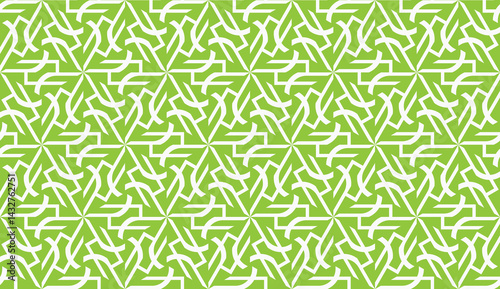 Vector illustration. For your business, presentation, fashion print. Pattern with abstract illusion triangles. Light green color.