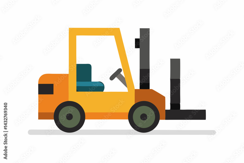 Naklejka premium forklift vector illustration