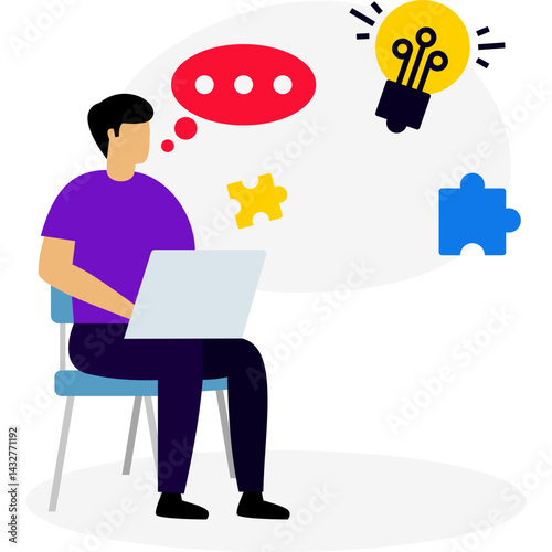 Business Brainstorming Illustration