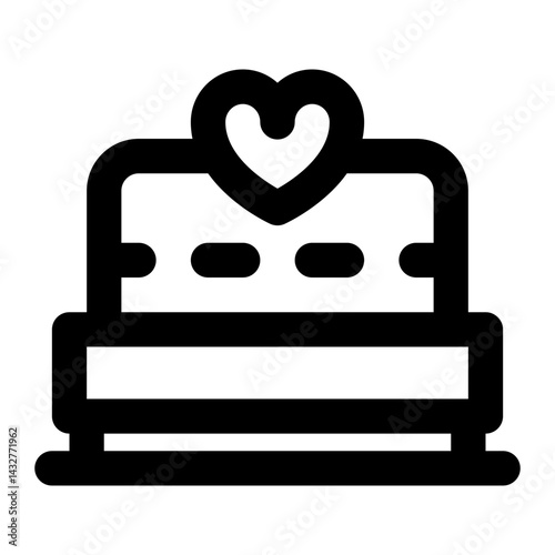 hotel bed line icon